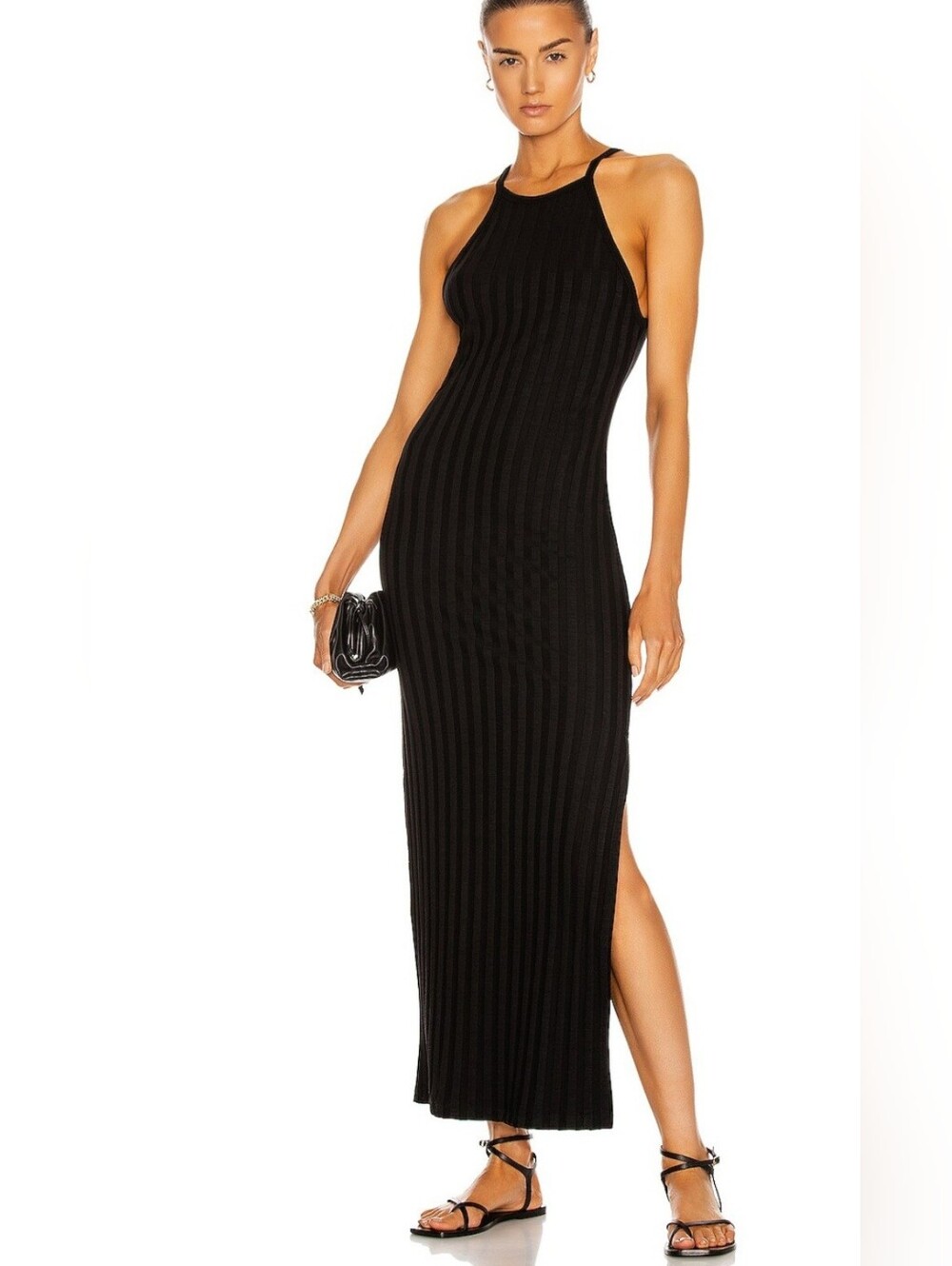 jonathan simkhai Revolve Megan Dress Size Small Black Maxi